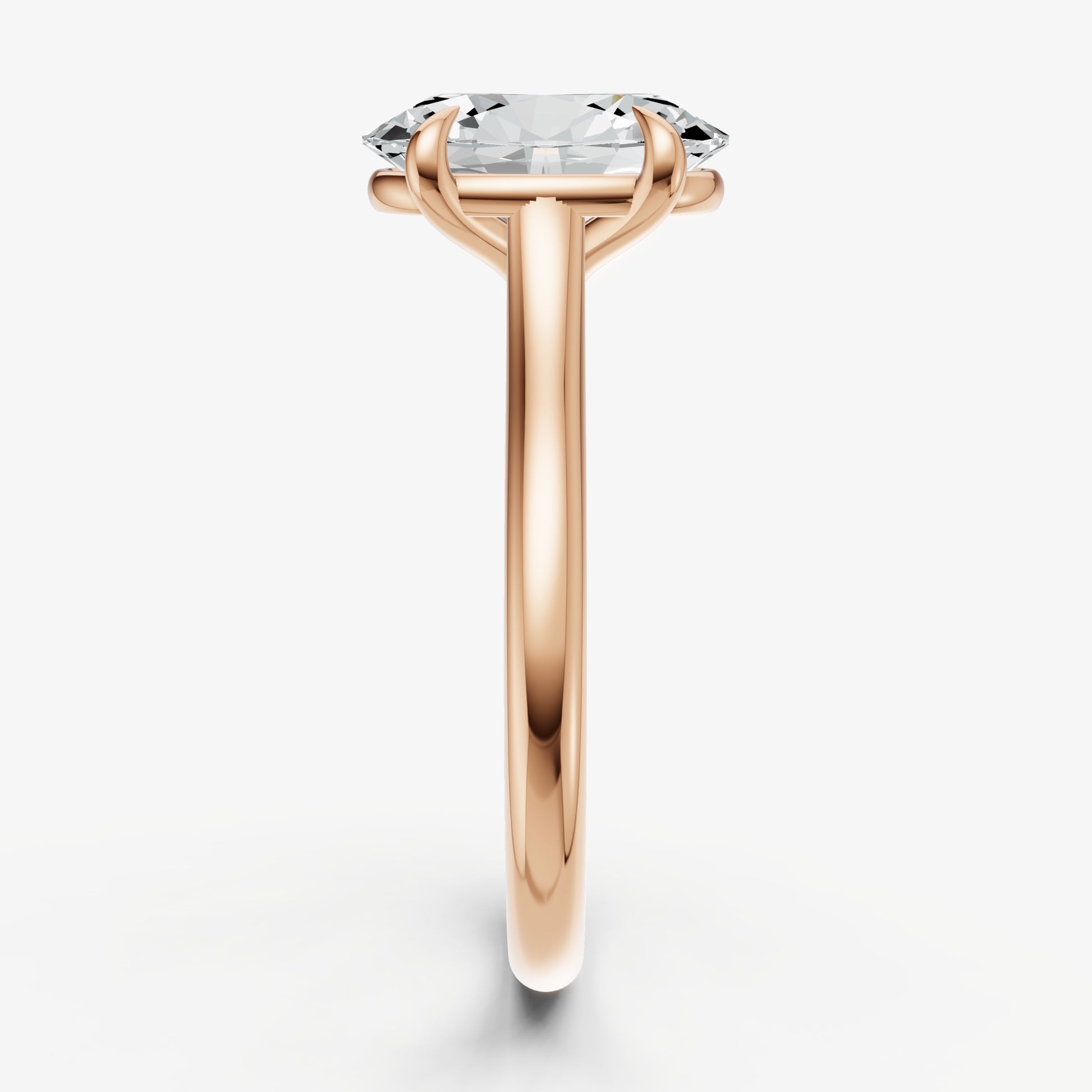 Oval Cathedral Set Solitaire Engagement Ring
