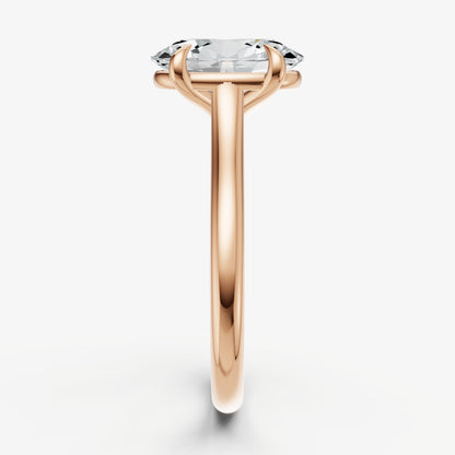 Oval Cathedral Set Solitaire Engagement Ring