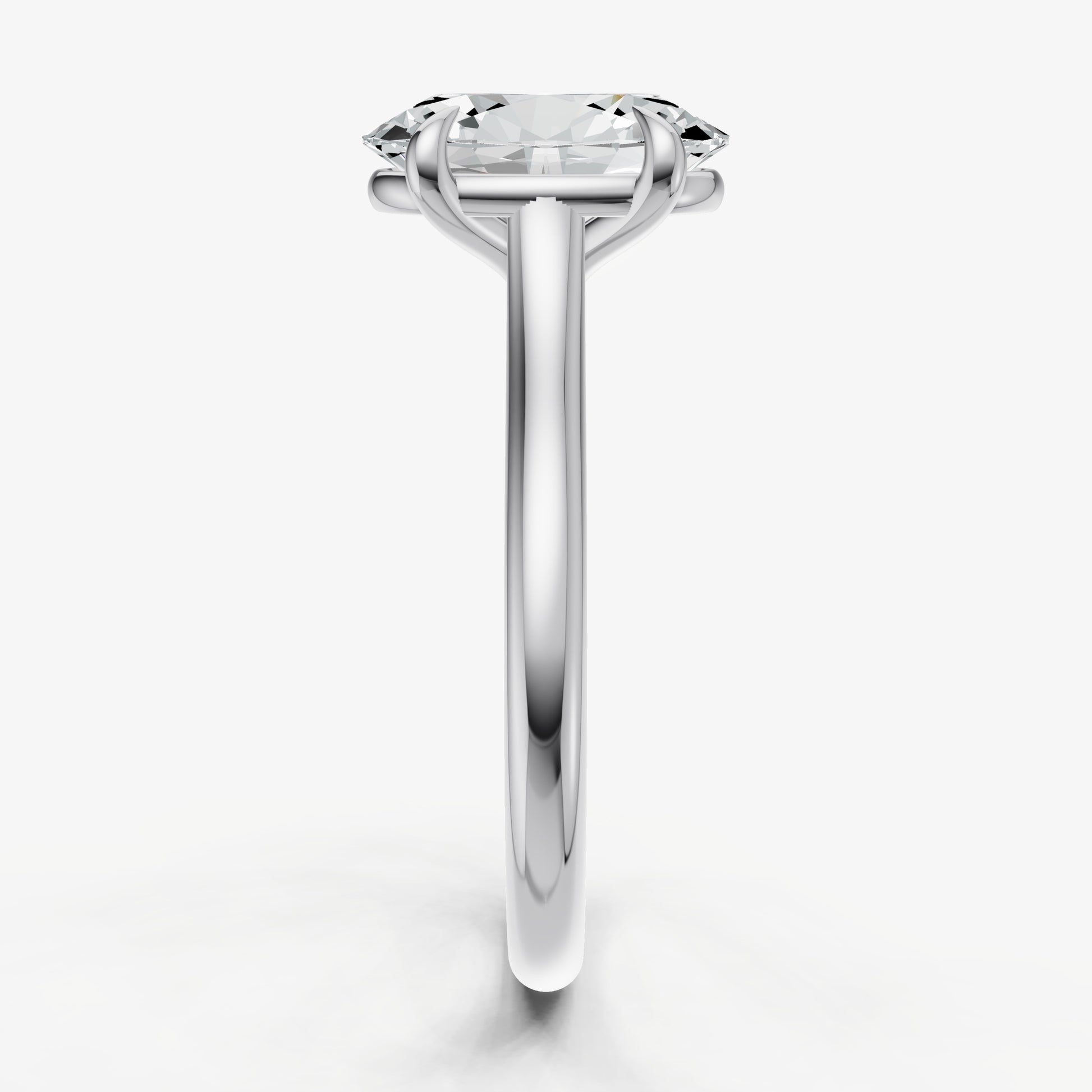 Oval Cathedral Set Solitaire Engagement Ring