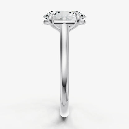 Oval Cathedral Set Solitaire Engagement Ring