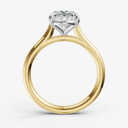 Oval Cathedral Set Solitaire Engagement Ring