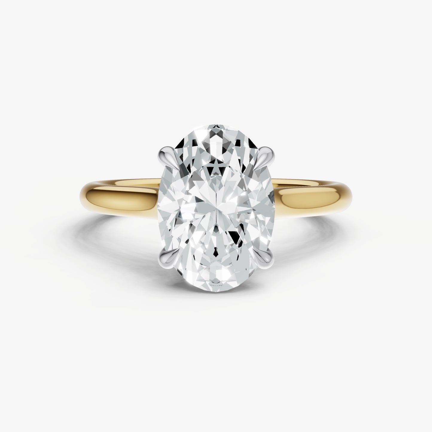 Oval Cathedral Set Solitaire Engagement Ring