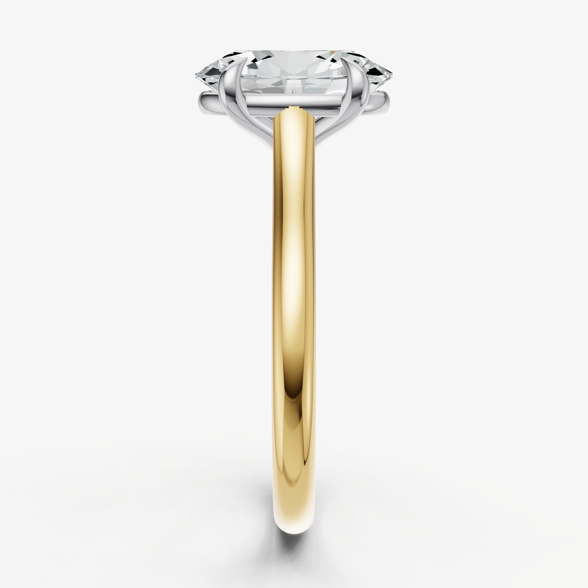 Oval Cathedral Set Solitaire Engagement Ring