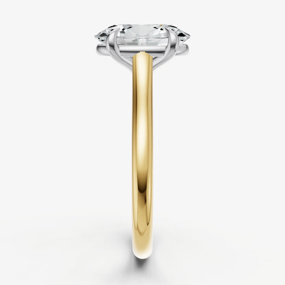 Oval Cathedral Set Solitaire Engagement Ring