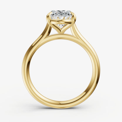 Oval Cathedral Set Solitaire Engagement Ring