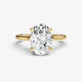 Oval Cathedral Set Solitaire Engagement Ring