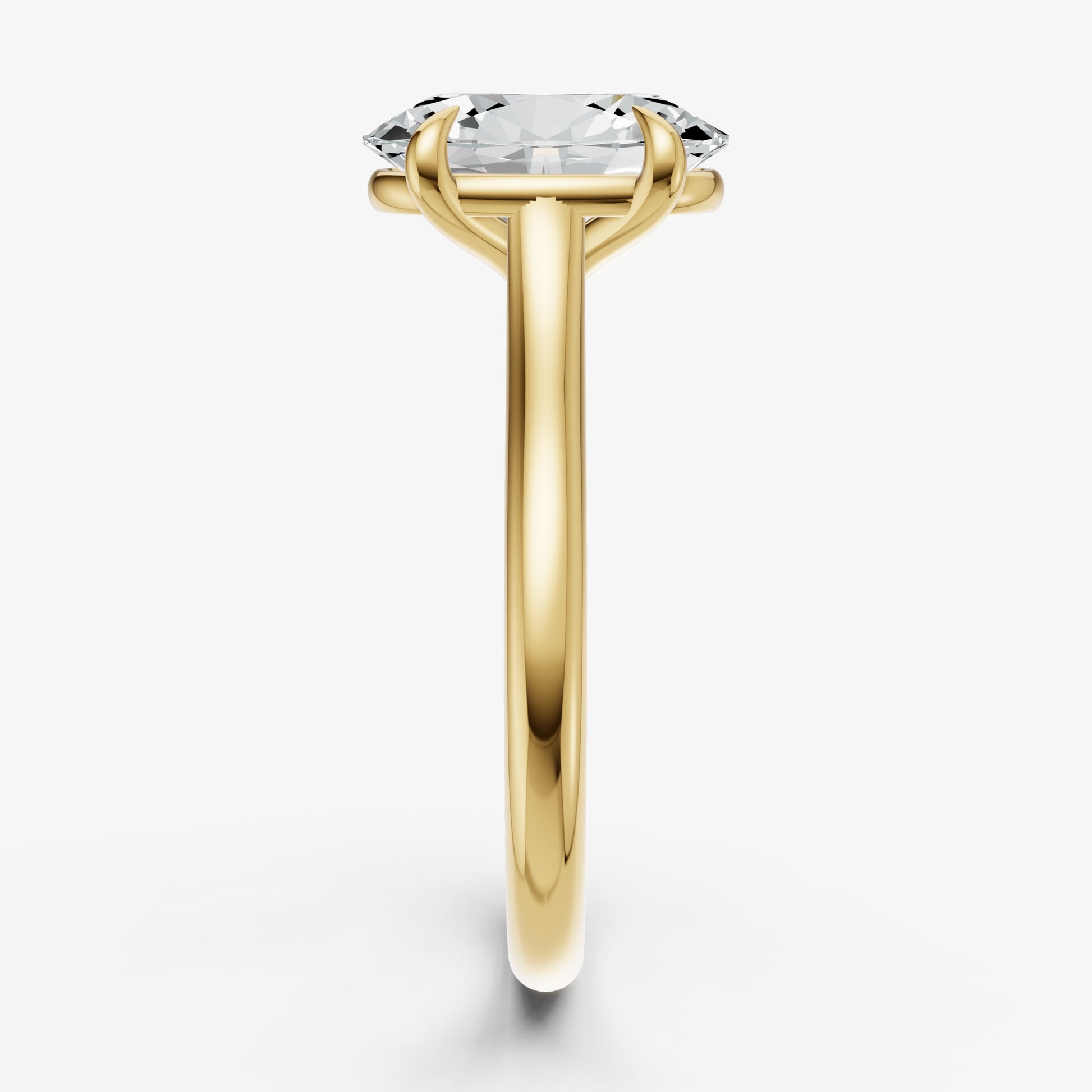 Oval Cathedral Set Solitaire Engagement Ring