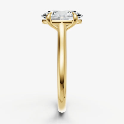 Oval Cathedral Set Solitaire Engagement Ring