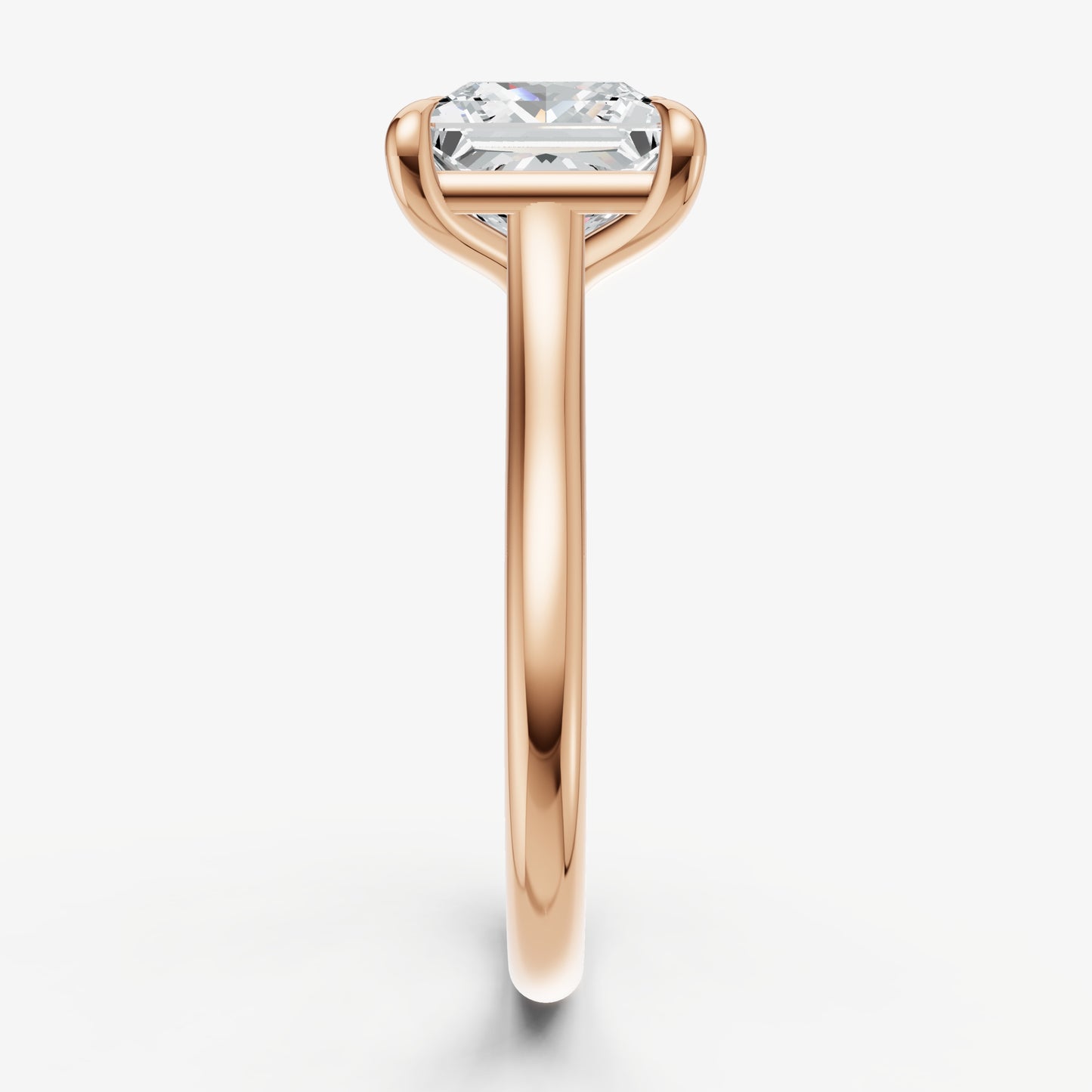 Princess Cathedral Set Solitaire Engagement Ring
