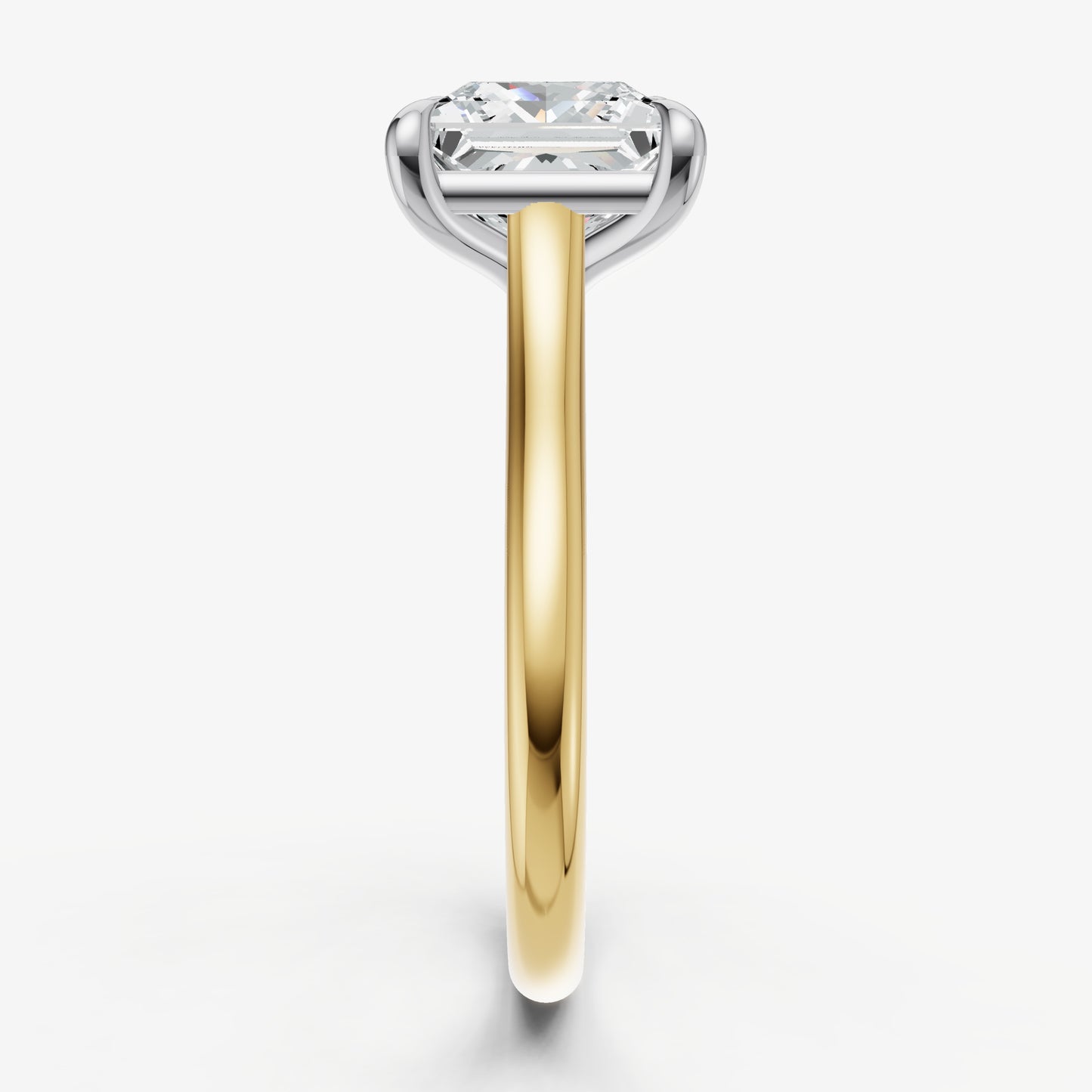 Princess Cathedral Set Solitaire Engagement Ring