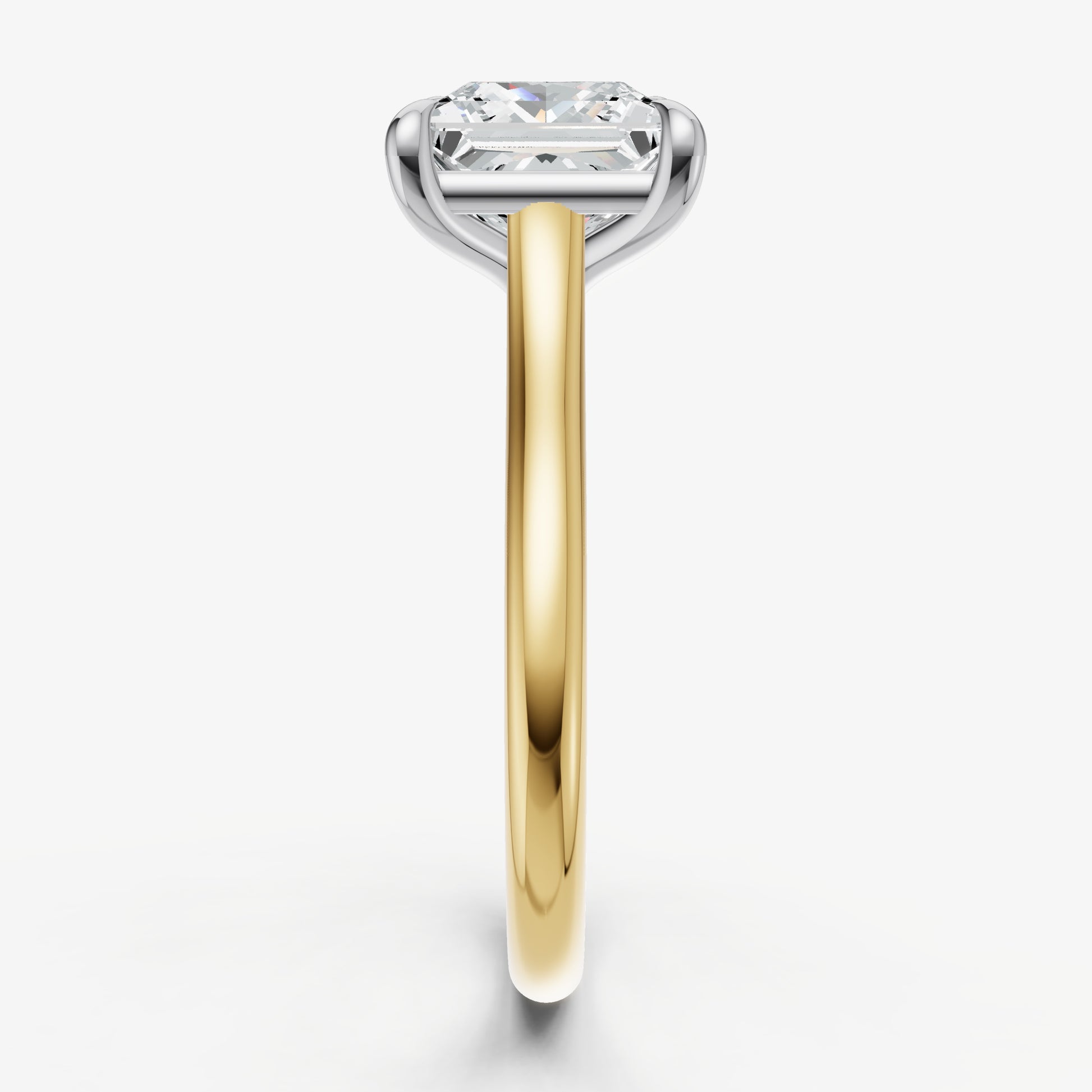 Princess Cathedral Set Solitaire Engagement Ring