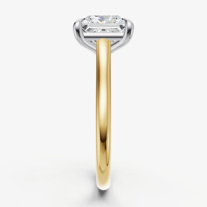 Princess Cathedral Set Solitaire Engagement Ring