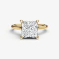 Princess Cathedral Set Solitaire Engagement Ring
