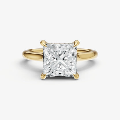 Princess Cathedral Set Solitaire Engagement Ring