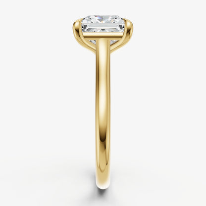Princess Cathedral Set Solitaire Engagement Ring