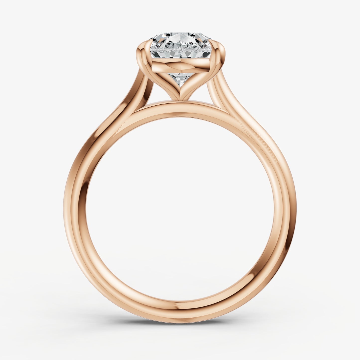 Pear Cathedral Set Solitaire Engagement Ring