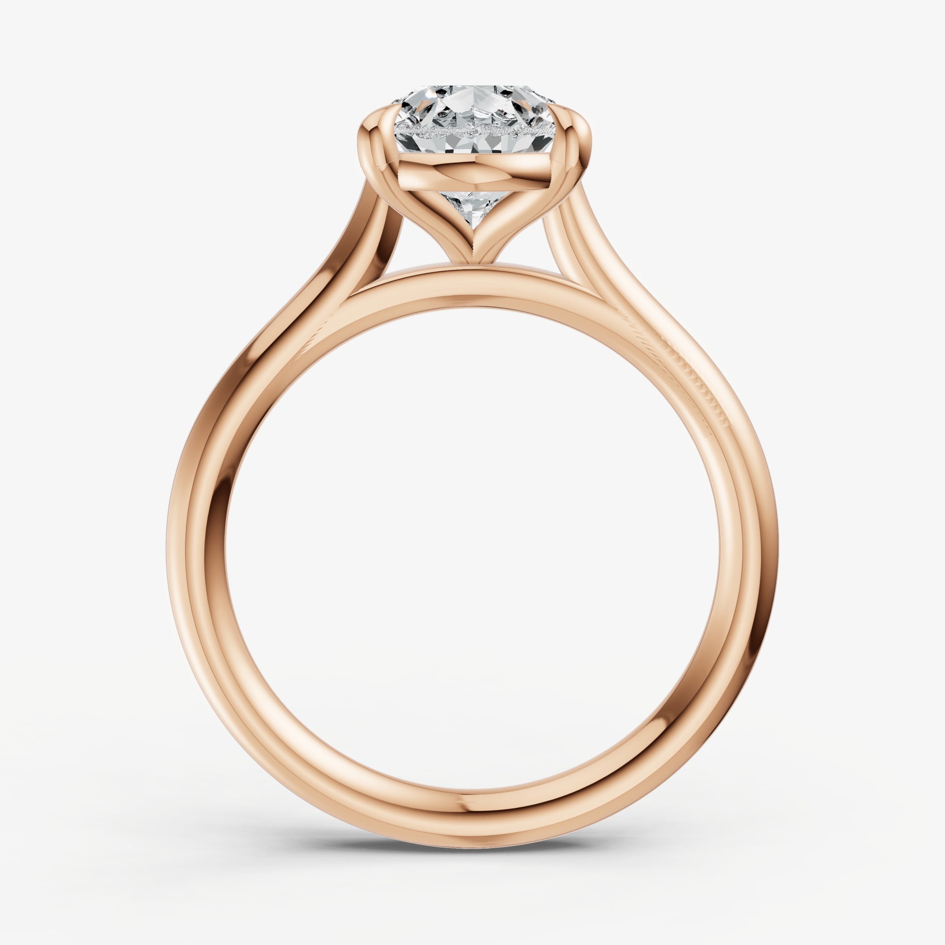 Pear Cathedral Set Solitaire Engagement Ring