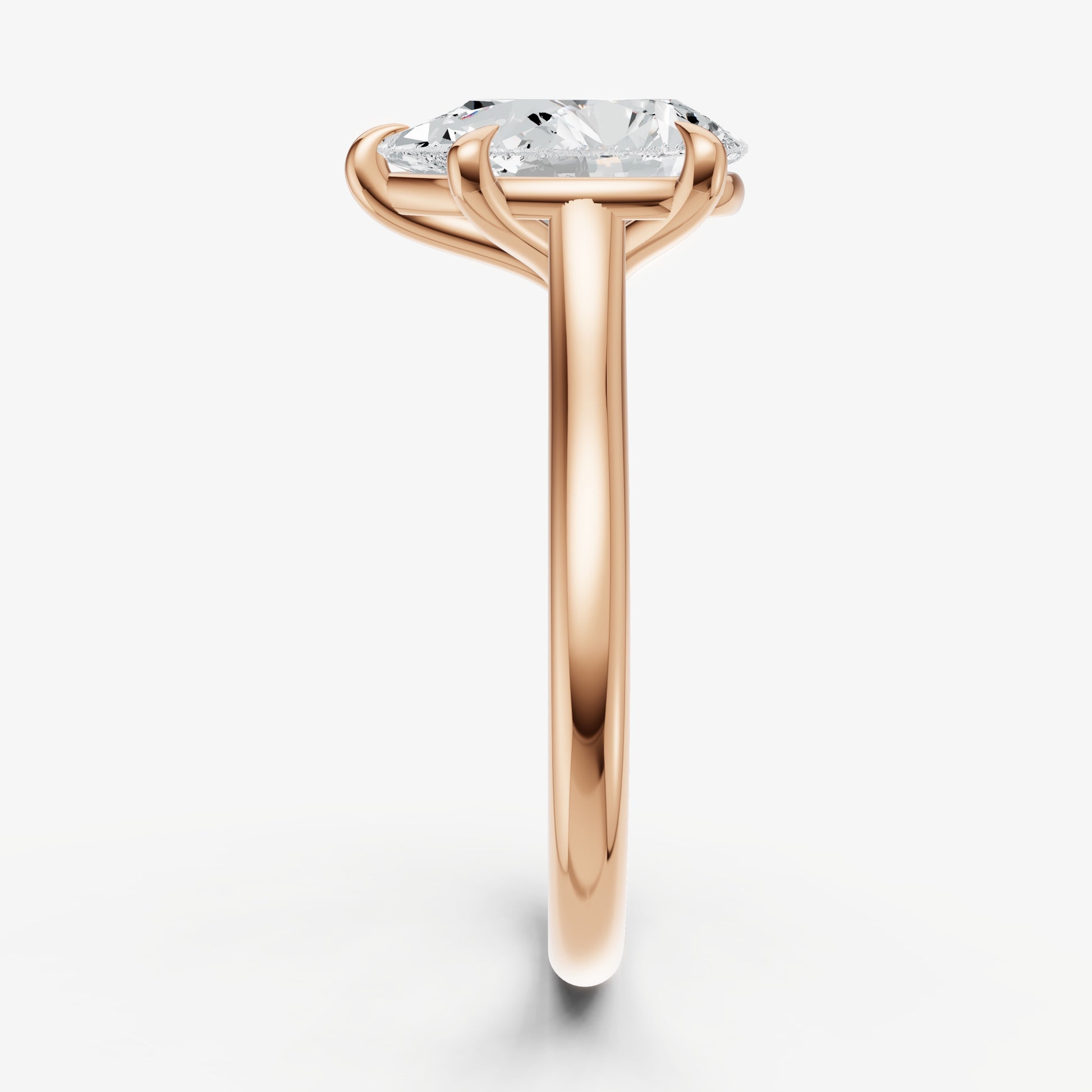 Pear Cathedral Set Solitaire Engagement Ring