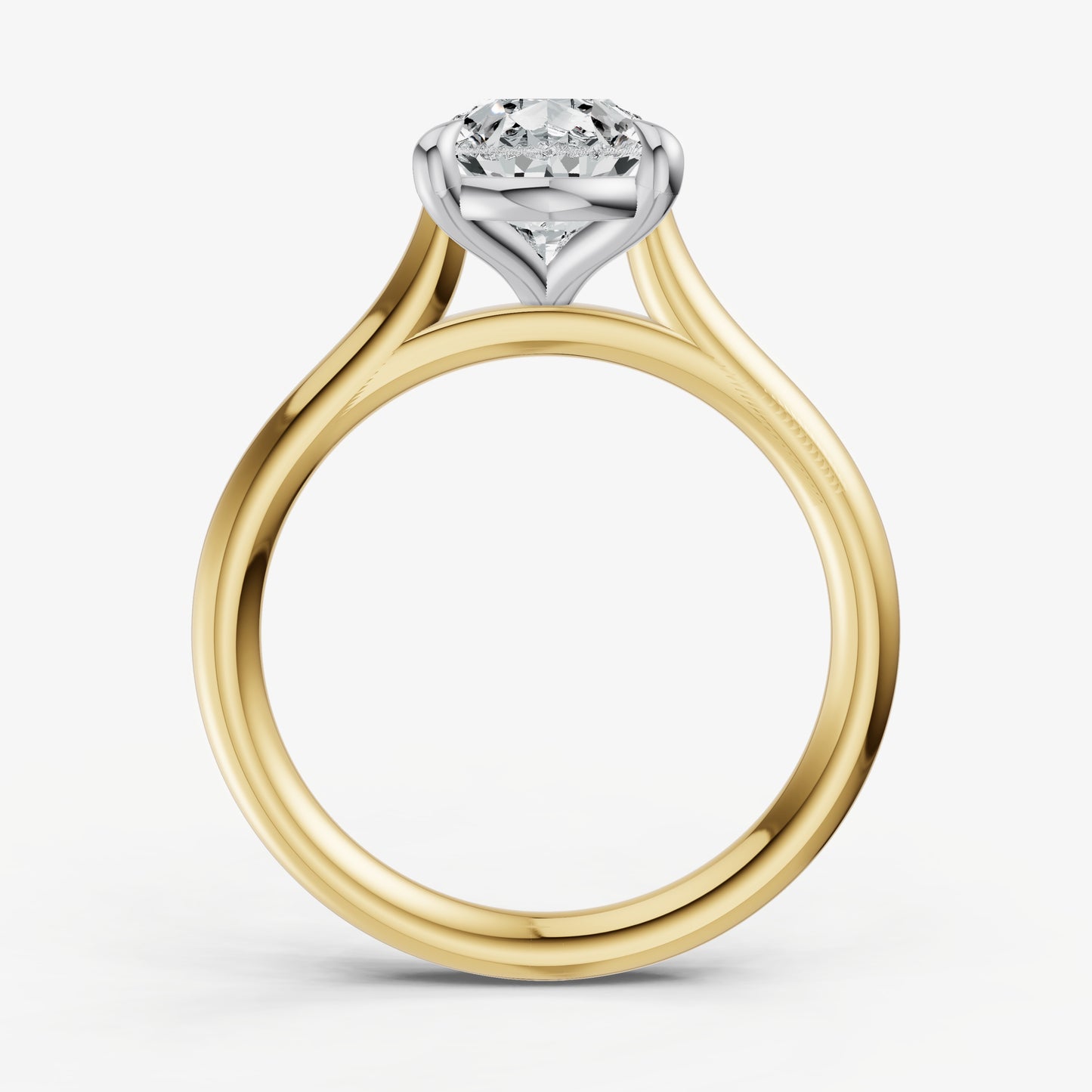 Pear Cathedral Set Solitaire Engagement Ring