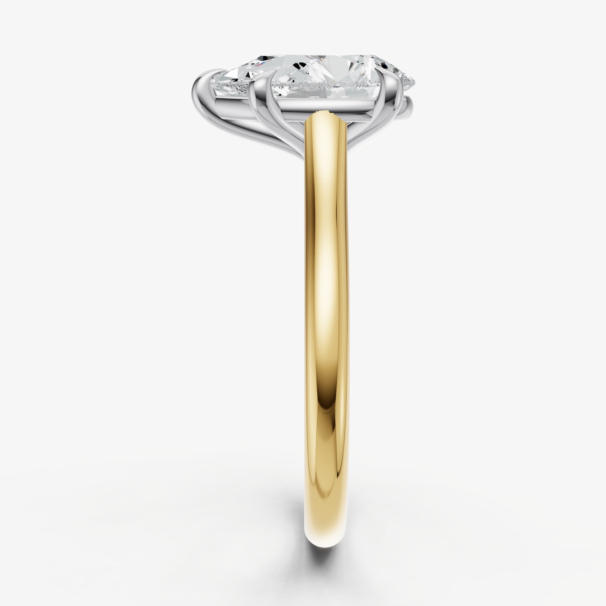 Pear Cathedral Set Solitaire Engagement Ring