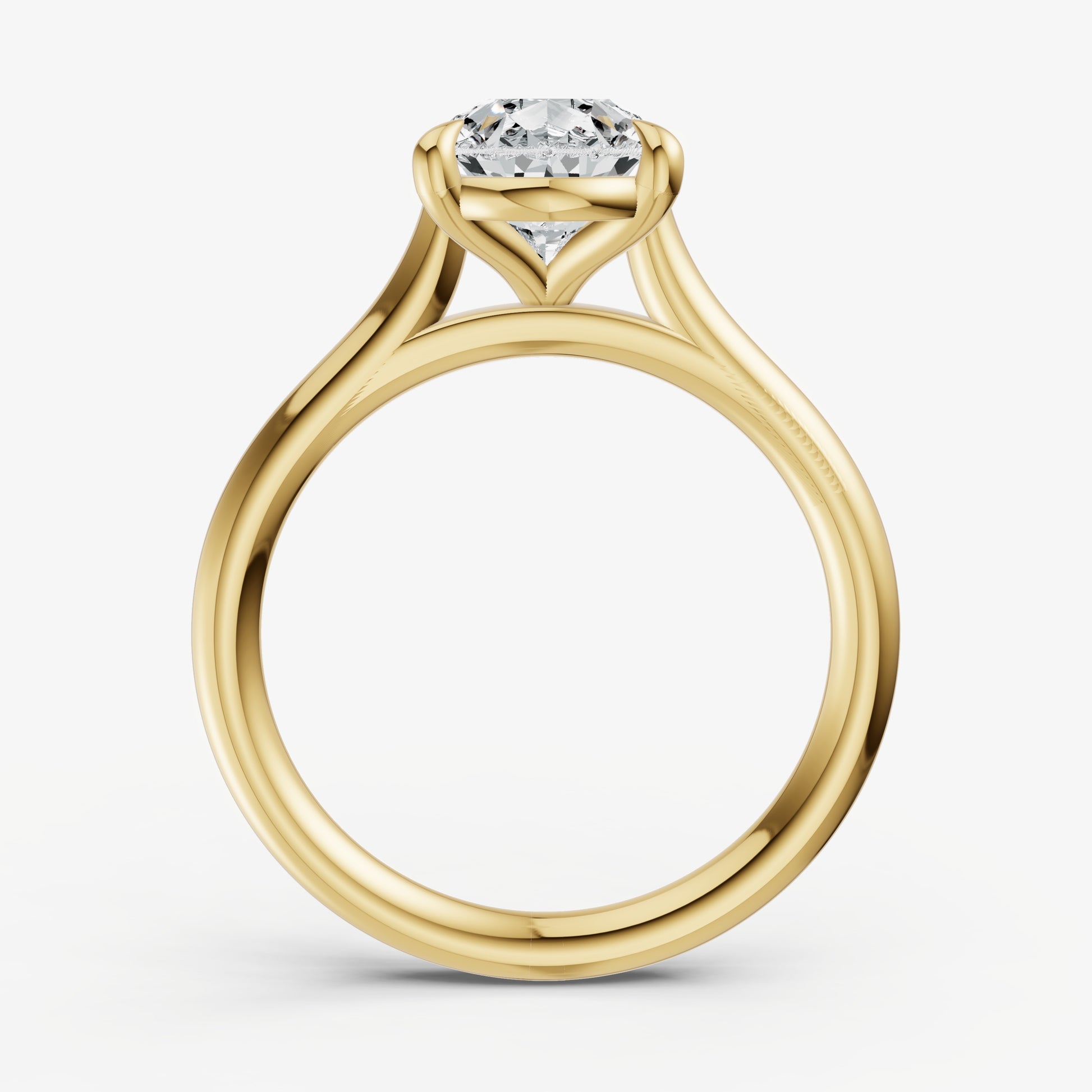 Pear Cathedral Set Solitaire Engagement Ring