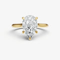 Pear Cathedral Set Solitaire Engagement Ring