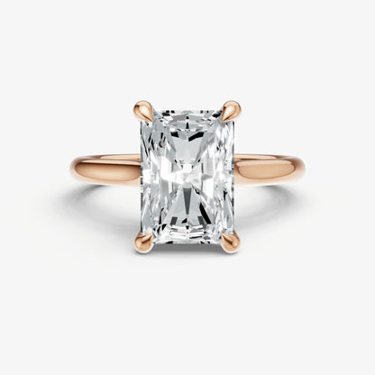 Radiant Cathedral Set Solitaire Engagement Ring