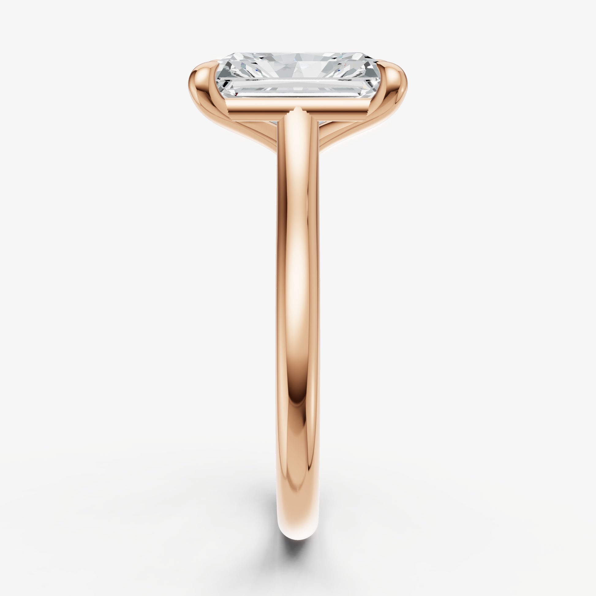 Radiant Cathedral Set Solitaire Engagement Ring