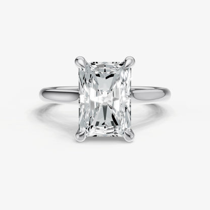 Radiant Cathedral Set Solitaire Engagement Ring