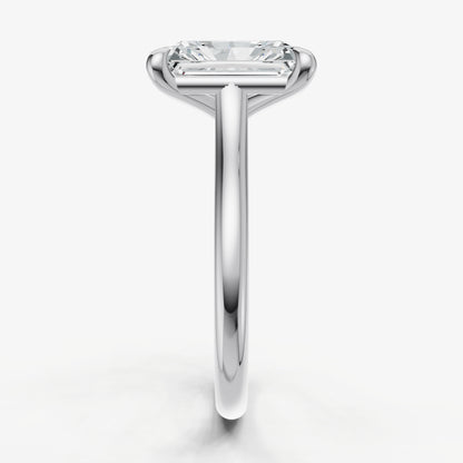 Radiant Cathedral Set Solitaire Engagement Ring