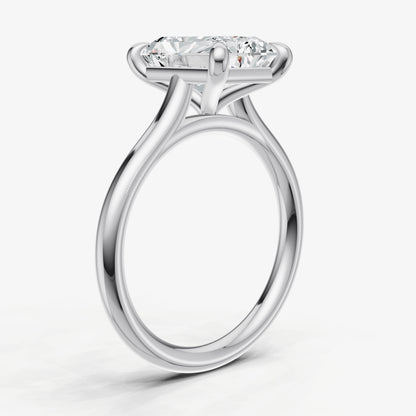 Radiant Cathedral Set Solitaire Engagement Ring