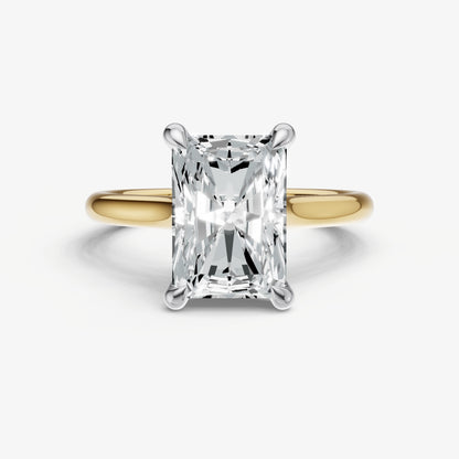 Radiant Cathedral Set Solitaire Engagement Ring