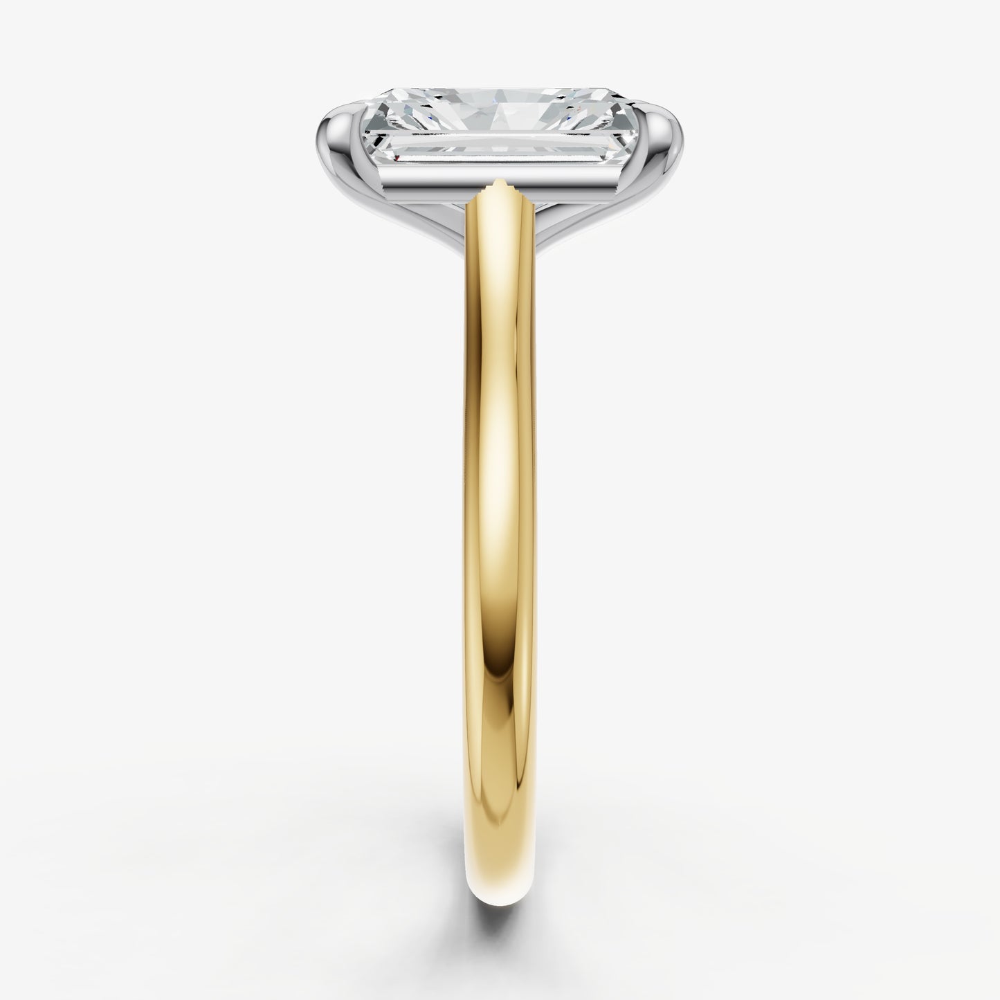 Radiant Cathedral Set Solitaire Engagement Ring