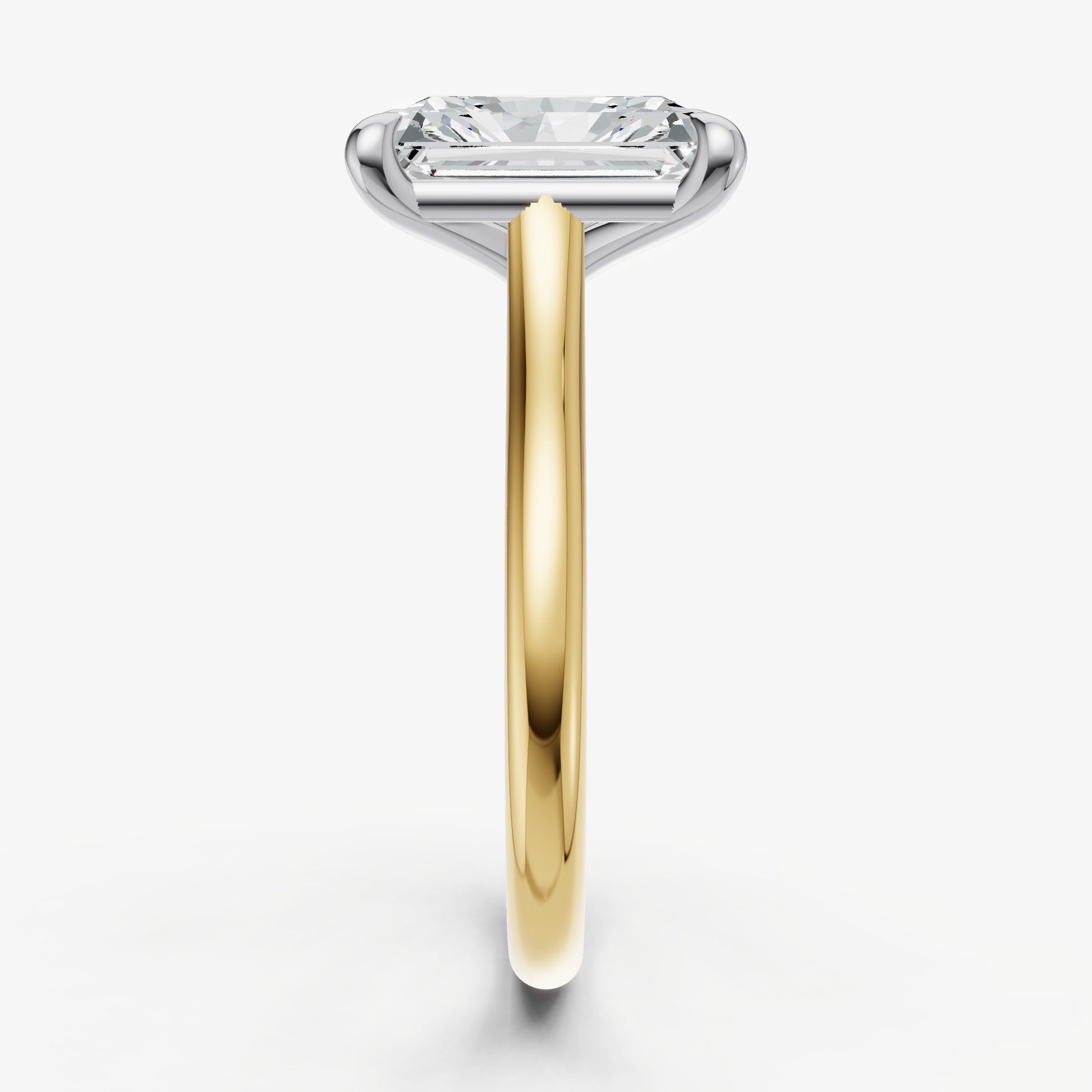 Radiant Cathedral Set Solitaire Engagement Ring