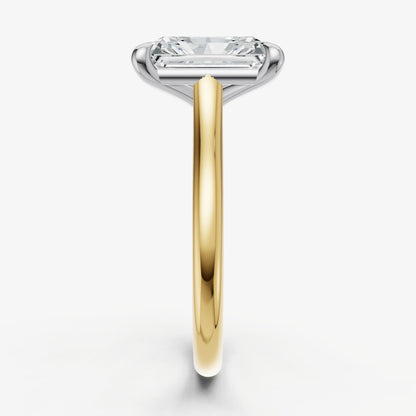 Radiant Cathedral Set Solitaire Engagement Ring