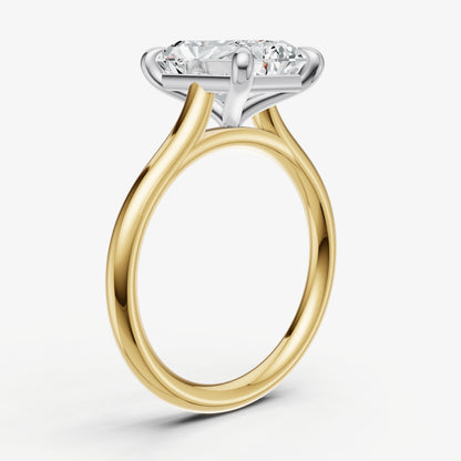 Radiant Cathedral Set Solitaire Engagement Ring