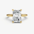 Radiant Cathedral Set Solitaire Engagement Ring