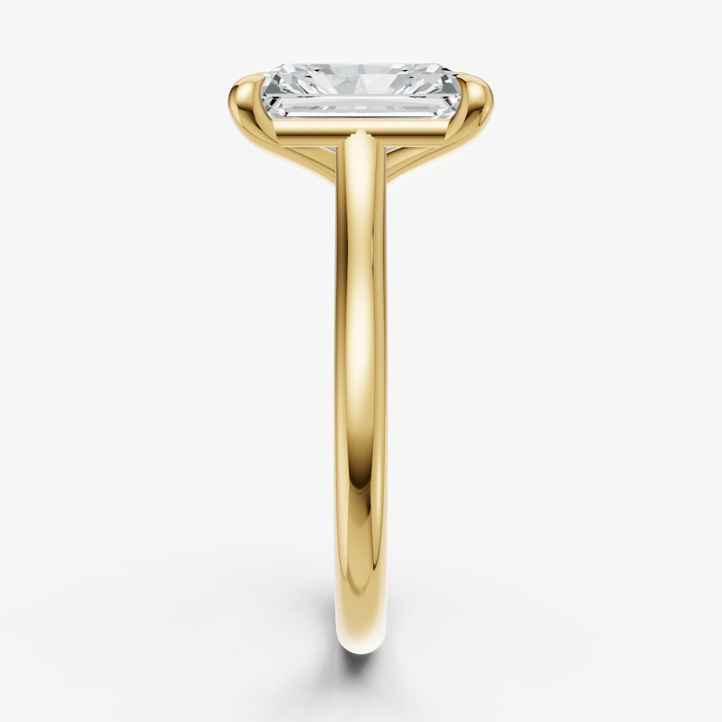 Radiant Cathedral Set Solitaire Engagement Ring
