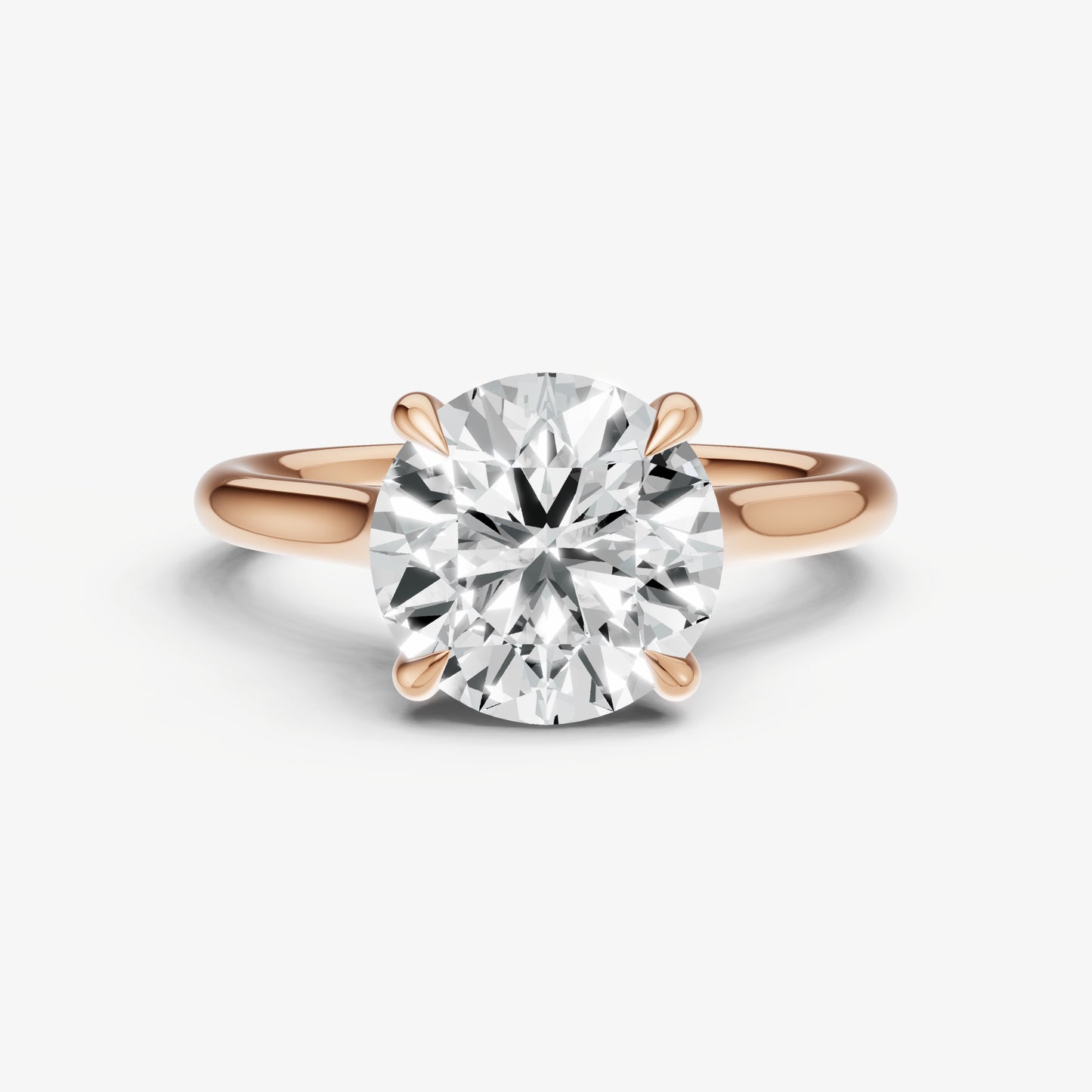 Round Cathedral Set Solitaire Engagement Ring