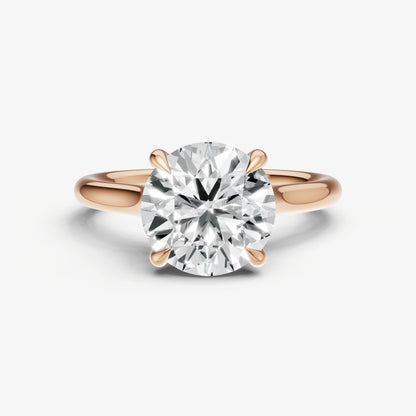 Round Cathedral Set Solitaire Engagement Ring