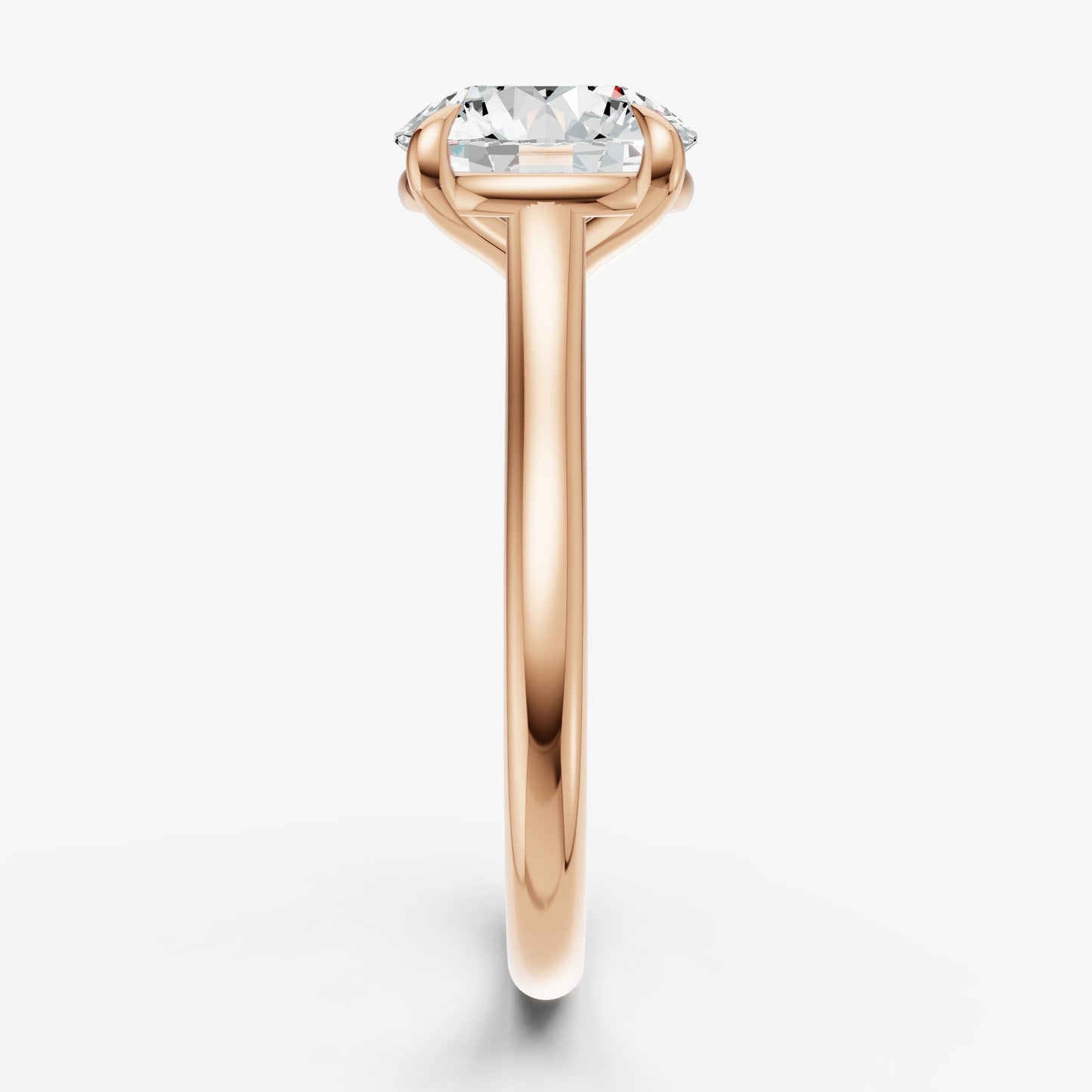 Round Cathedral Set Solitaire Engagement Ring