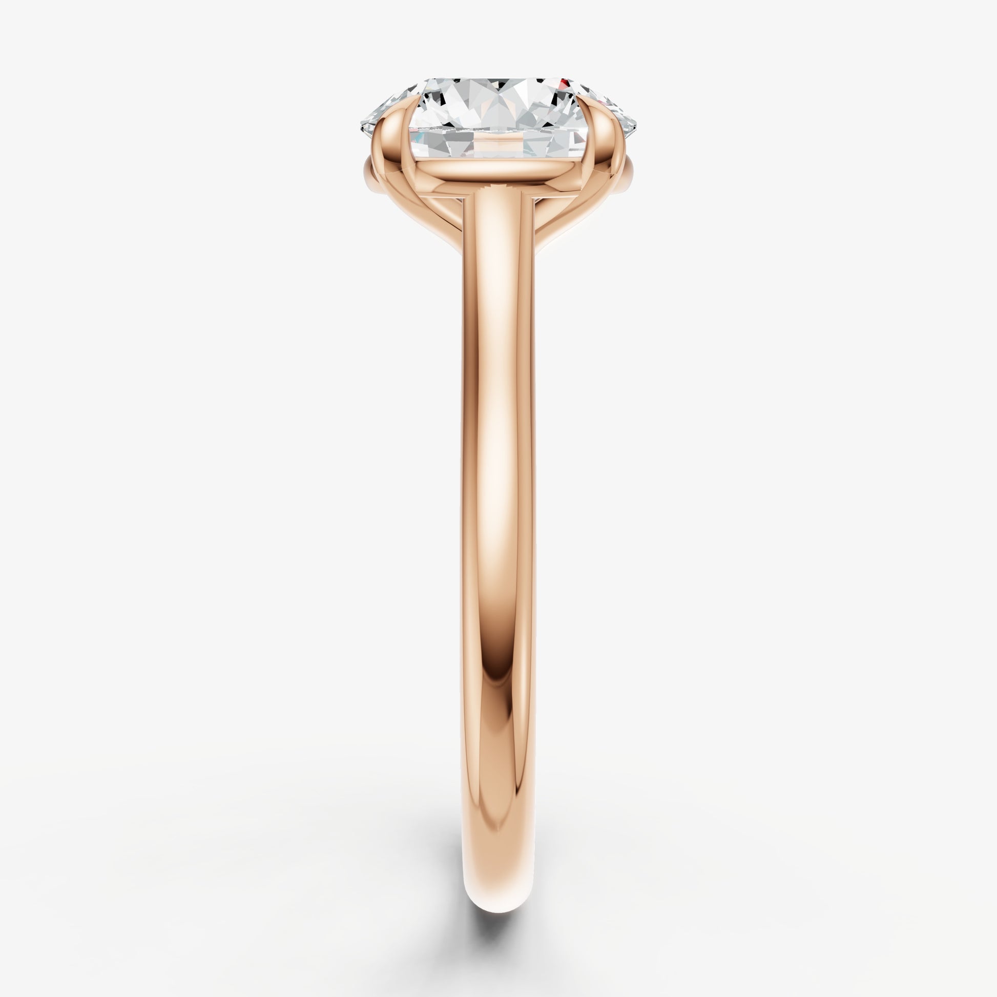 Round Cathedral Set Solitaire Engagement Ring