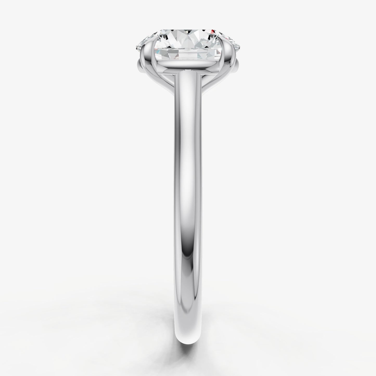Round Cathedral Set Solitaire Engagement Ring