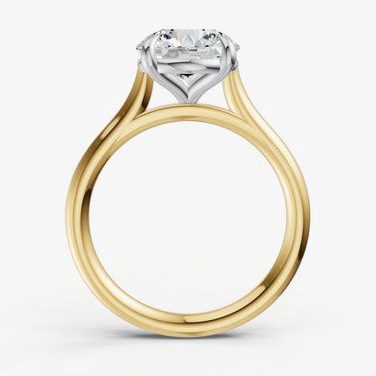 Round Cathedral Set Solitaire Engagement Ring