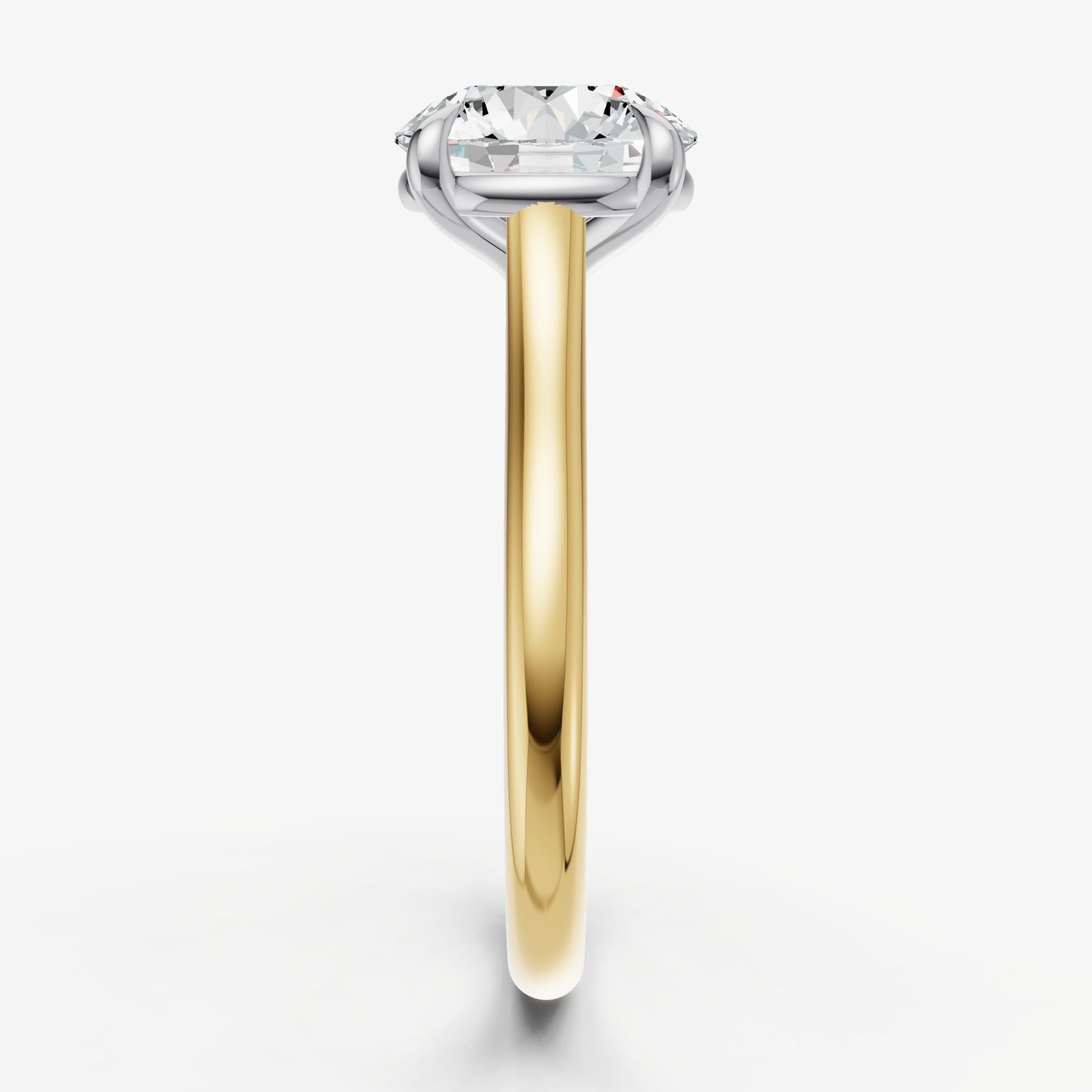 Round Cathedral Set Solitaire Engagement Ring