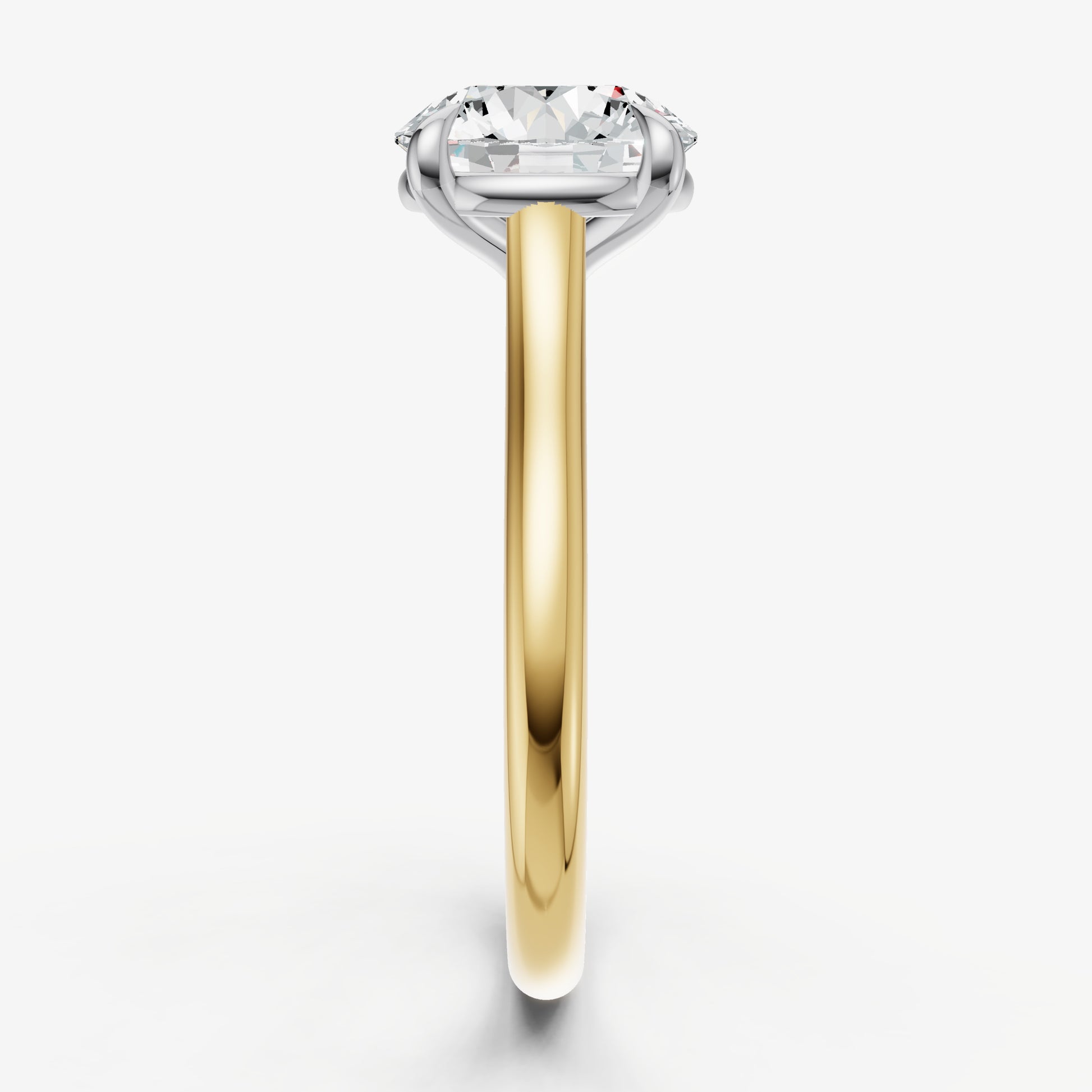 Round Cathedral Set Solitaire Engagement Ring
