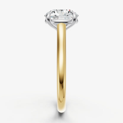 Round Cathedral Set Solitaire Engagement Ring