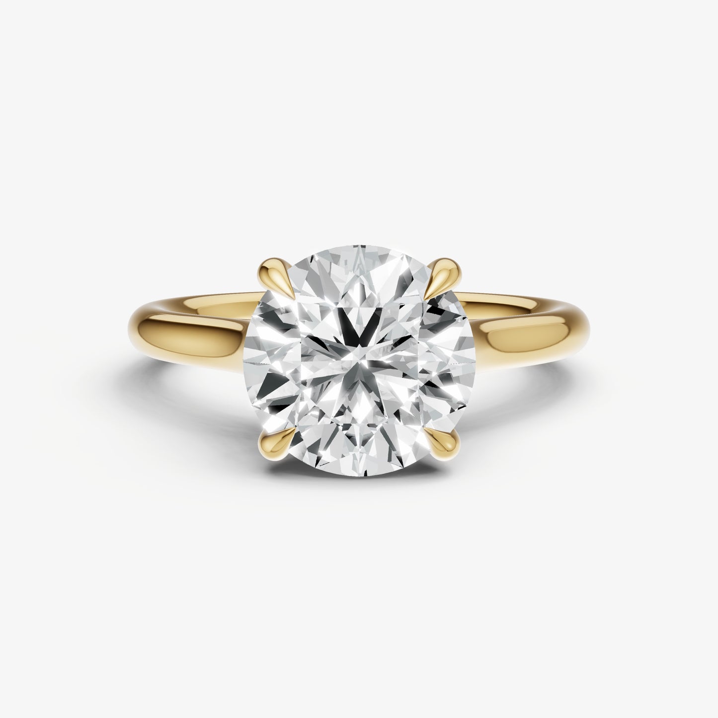 Round Cathedral Set Solitaire Engagement Ring