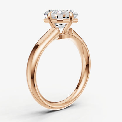 Asscher Compassss Claw Tapered Band
