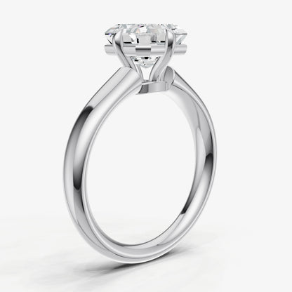 Asscher Compassss Claw Tapered Band